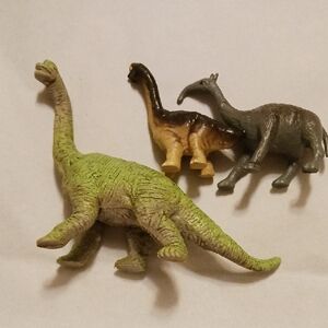 Dinosaur Action Figure Set - Green, Brown, Gray